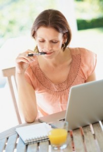 lady writing one time use